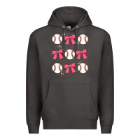 Smoke baseball coquette bow Premium Hoodie - JahusDesignShop