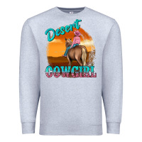 Heather Grey desert cowgirl Premium Sweatshirt - texasbilliewilder