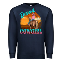 Navy desert cowgirl Premium Sweatshirt - texasbilliewilder