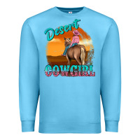 Ocean Blue desert cowgirl Premium Sweatshirt - texasbilliewilder