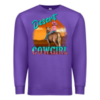 Purple desert cowgirl Premium Sweatshirt - texasbilliewilder