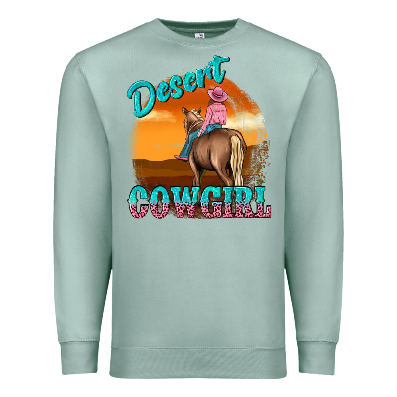 Desert Cowgirl Premium Sweatshirt by texasbilliewilder | Teevron
