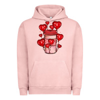 Pigment Salmon valentines day coffee Urban Hoodie - JahusDesignShop