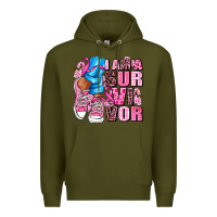 Army Green i am a survivor Premium Hoodie - AdoDesignShop