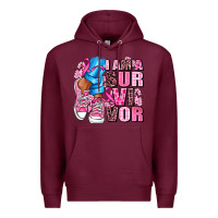 Burgundy i am a survivor Premium Hoodie - AdoDesignShop