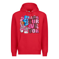 Red i am a survivor Premium Hoodie - AdoDesignShop