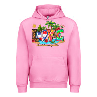 Fuchsia Pink love dominican republic Urban Hoodie - AdoDesignShop