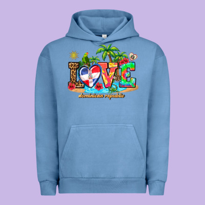 Love Dominican Republic Urban Hoodie Designed By Adodesignshop