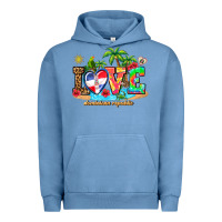 Pigment Pebble Blue love dominican republic Urban Hoodie - AdoDesignShop