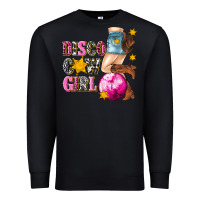Black disco cowgirl Premium Sweatshirt - texasbilliewilder