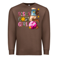 Chestnut disco cowgirl Premium Sweatshirt - texasbilliewilder