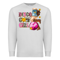 Dove Grey disco cowgirl Premium Sweatshirt - texasbilliewilder