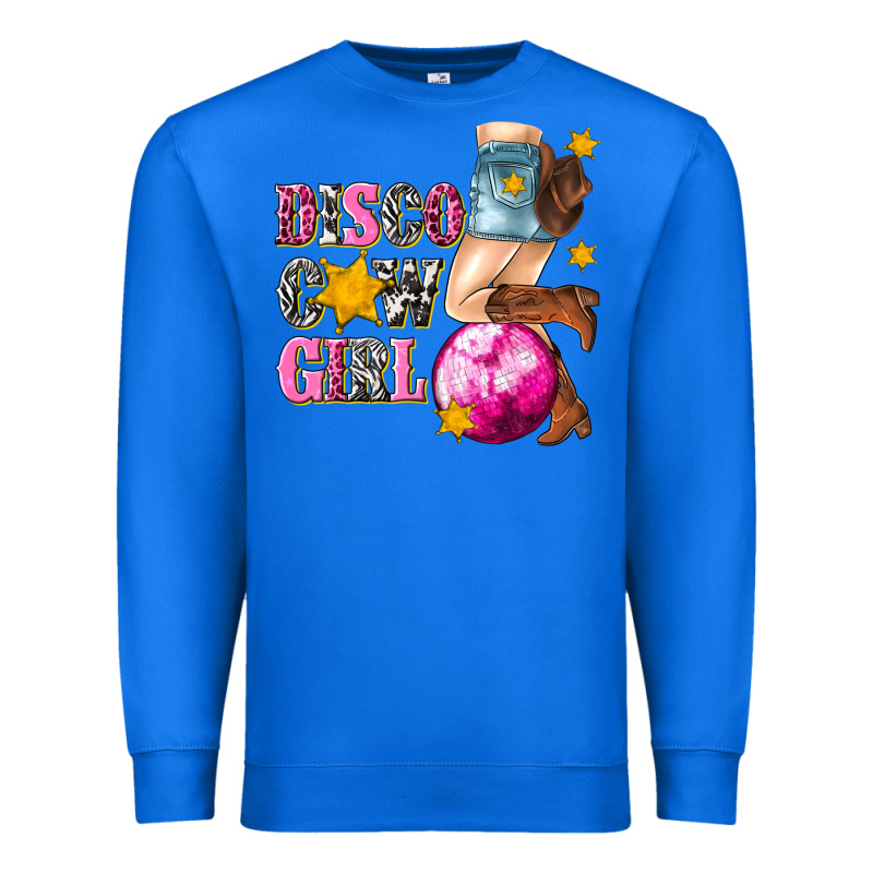 Disco Cowgirl Premium Sweatshirt by texasbilliewilder | Teevron