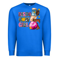 True Royal disco cowgirl Premium Sweatshirt - texasbilliewilder