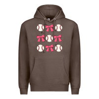 Coffee baseball coquette bow Premium Hoodie - JahusDesignShop