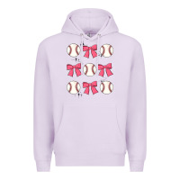 Lilac baseball coquette bow Premium Hoodie - JahusDesignShop