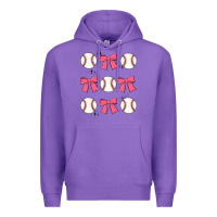 Purple baseball coquette bow Premium Hoodie - JahusDesignShop