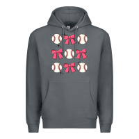 Rock baseball coquette bow Premium Hoodie - JahusDesignShop