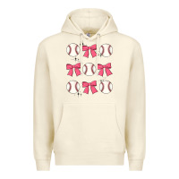 Sandshell baseball coquette bow Premium Hoodie - JahusDesignShop