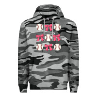 Slate Camo baseball coquette bow Premium Hoodie - JahusDesignShop