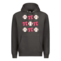 Smoke baseball coquette bow Premium Hoodie - JahusDesignShop