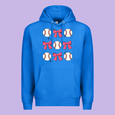 Baseball Coquette Bow Premium Hoodie Designed By Jahusdesignshop