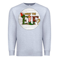 Heather Grey What The Elf Christmas Premium Sweatshirt - RanaPortraitStore