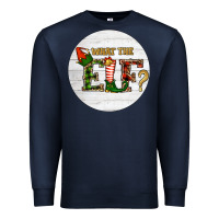 Navy What The Elf Christmas Premium Sweatshirt - RanaPortraitStore