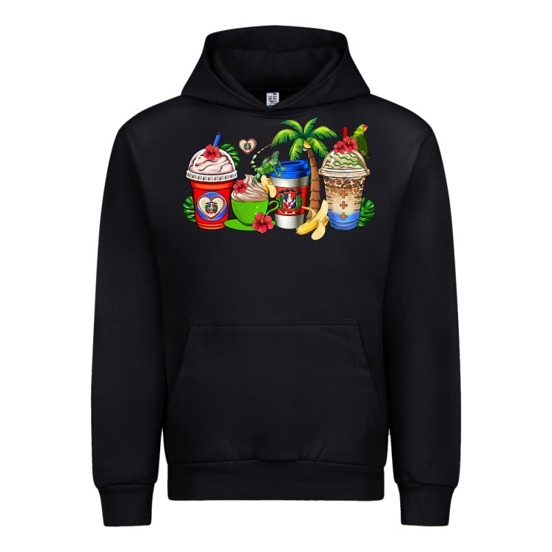 Dominican Republic Coffee Cups Urban Hoodie by AdoDesignShop | Teevron