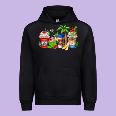 Dominican Republic Coffee Cups Urban Hoodie Designed By Adodesignshop