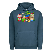 Pigment Midnight Navy dominican republic coffee cups Urban Hoodie - AdoDesignShop