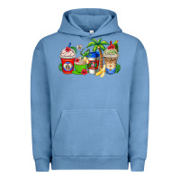 Pigment Pebble Blue dominican republic coffee cups Urban Hoodie - AdoDesignShop