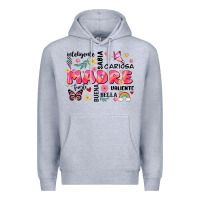 Heather Grey ella es mama Premium Hoodie - JahusDesignShop