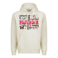 Oatmeal Heather ella es mama Premium Hoodie - JahusDesignShop
