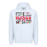 White ella es mama Premium Hoodie - JahusDesignShop