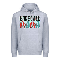 Heather Grey baseball mama Premium Hoodie - JahusDesignShop
