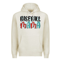 Oatmeal Heather baseball mama Premium Hoodie - JahusDesignShop