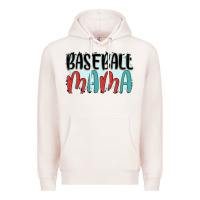 Pale Pink baseball mama Premium Hoodie - JahusDesignShop