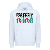 White baseball mama Premium Hoodie - JahusDesignShop