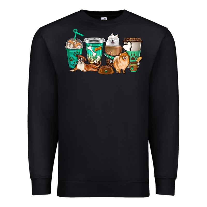 Dog Coffee Cups Premium Sweatshirt by texasbilliewilder | Teevron