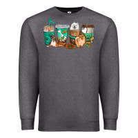 Charcoal Heather dog coffee cups Premium Sweatshirt - texasbilliewilder