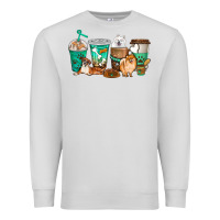 Dove Grey dog coffee cups Premium Sweatshirt - texasbilliewilder