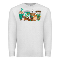 Oatmeal Heather dog coffee cups Premium Sweatshirt - texasbilliewilder