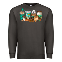 Smoke dog coffee cups Premium Sweatshirt - texasbilliewilder