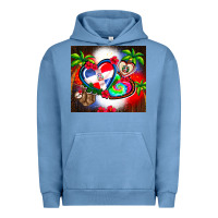 Pigment Pebble Blue dominican republic  leopard Urban Hoodie - AdoDesignShop