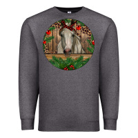 Charcoal Heather Christmas Horse Premium Sweatshirt - RanaPortraitStore