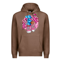 Chestnut cancer ribbon pink converse and flowers Premium Hoodie - AdoDesignShop
