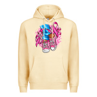 Pina Colada cancer ribbon pink converse and flowers Premium Hoodie - AdoDesignShop