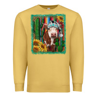 Antique Gold Western Christmas Cow Premium Sweatshirt - RanaPortraitStore