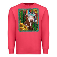 Cardinal Western Christmas Cow Premium Sweatshirt - RanaPortraitStore